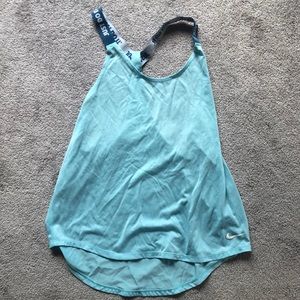 NIKE blue sports top